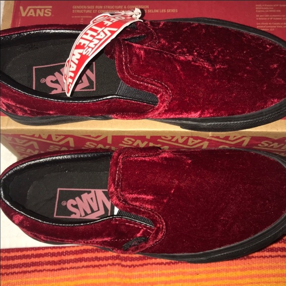 vans velvet shoes